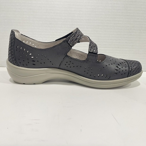 ROMIKA Women's Cassie 55 Charcoal Black Leather Mary Jane Casual Shoes EUC - Picture 7 of 12